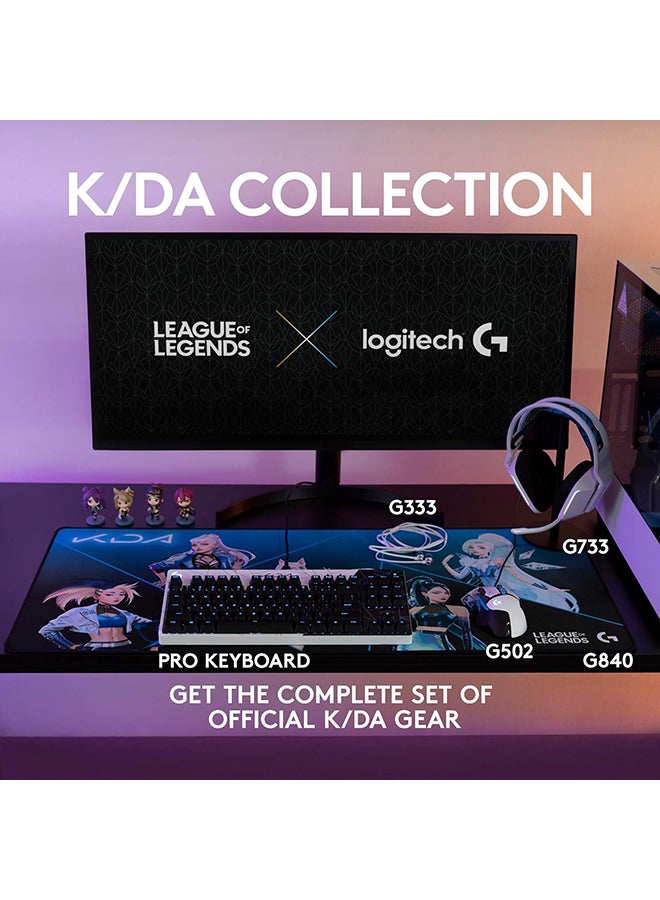 Logitech - Logitech G PRO K/DA Mechanical Gaming Keyboard, Ultra-Portable Tenkeyless Design, Detachable Micro USB Cable, 16.8 Million Color LIGHTSYNC RGB backlit keys - Official League of Legends KDA Gaming Gear - Image 1