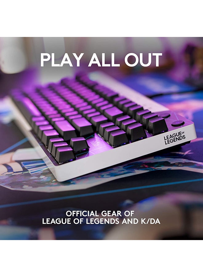 Logitech - Logitech G PRO K/DA Mechanical Gaming Keyboard, Ultra-Portable Tenkeyless Design, Detachable Micro USB Cable, 16.8 Million Color LIGHTSYNC RGB backlit keys - Official League of Legends KDA Gaming Gear - Image 1