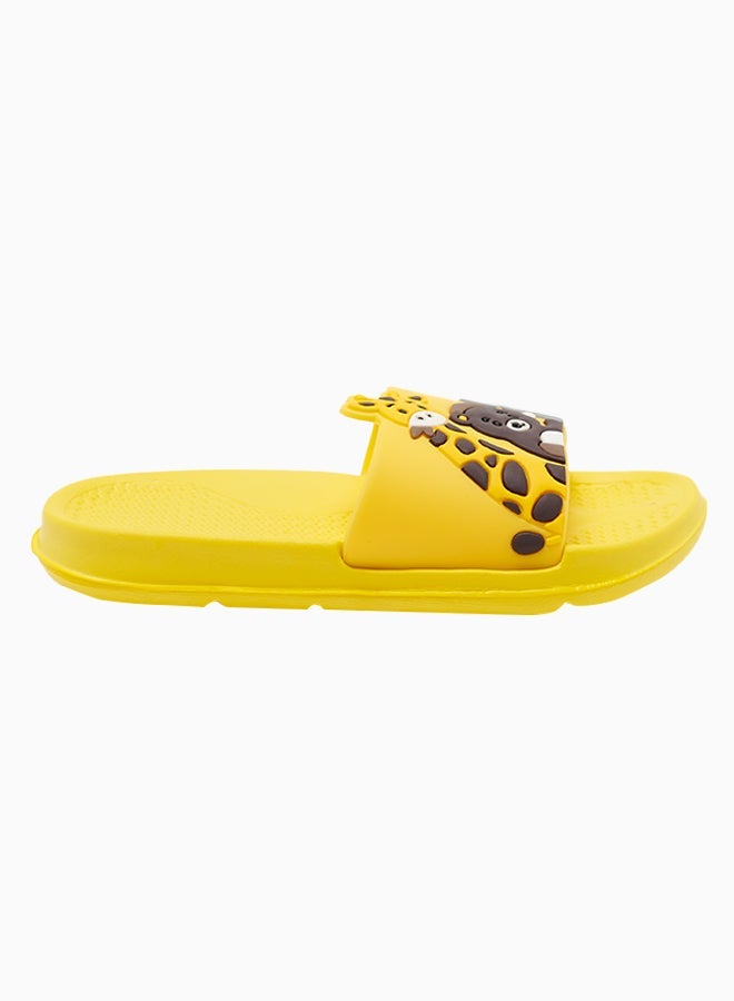 Camel Safari Kids Non-Slip Lightweight Slides Cadmium Yellow  - Image 1