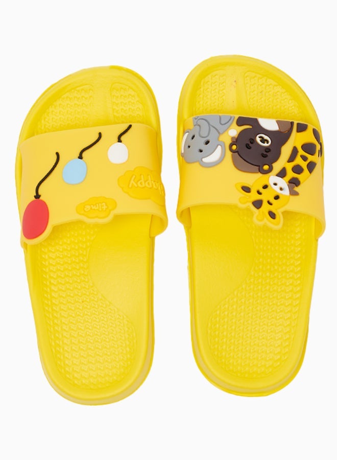 Camel Safari Kids Non-Slip Lightweight Slides Cadmium Yellow  - Image 3