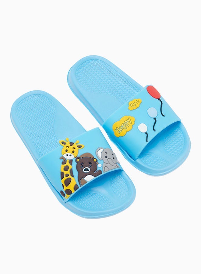 Camel Safari - Kids Non-Slip Lightweight Slides Arctic Blue - Image 1