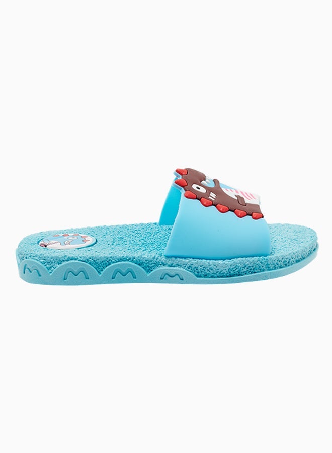 Camel Safari - Non-Slip Summer Beach Slides Arctic Blue - Image 1