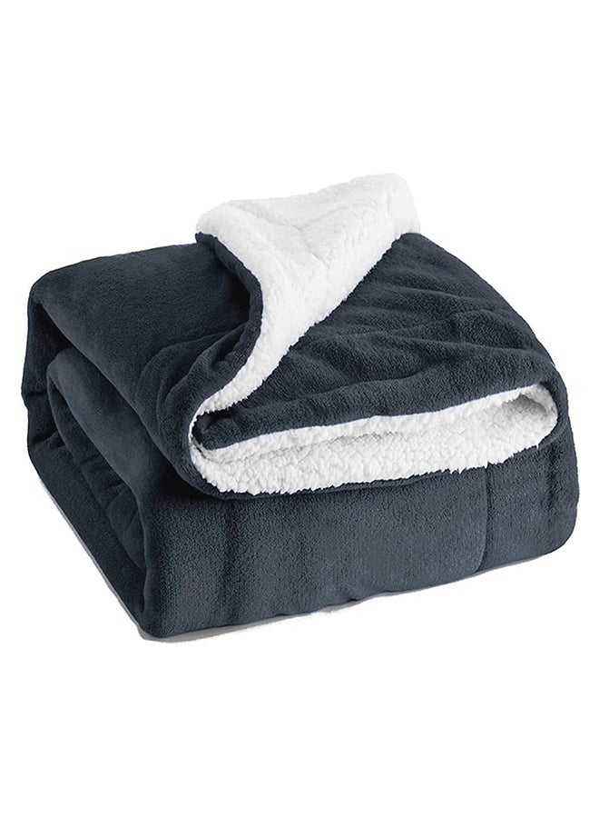 Fabienne Reversible Soft Sherpa Bed Blanket Fleece Dark Grey 220x240cm  - Image 5