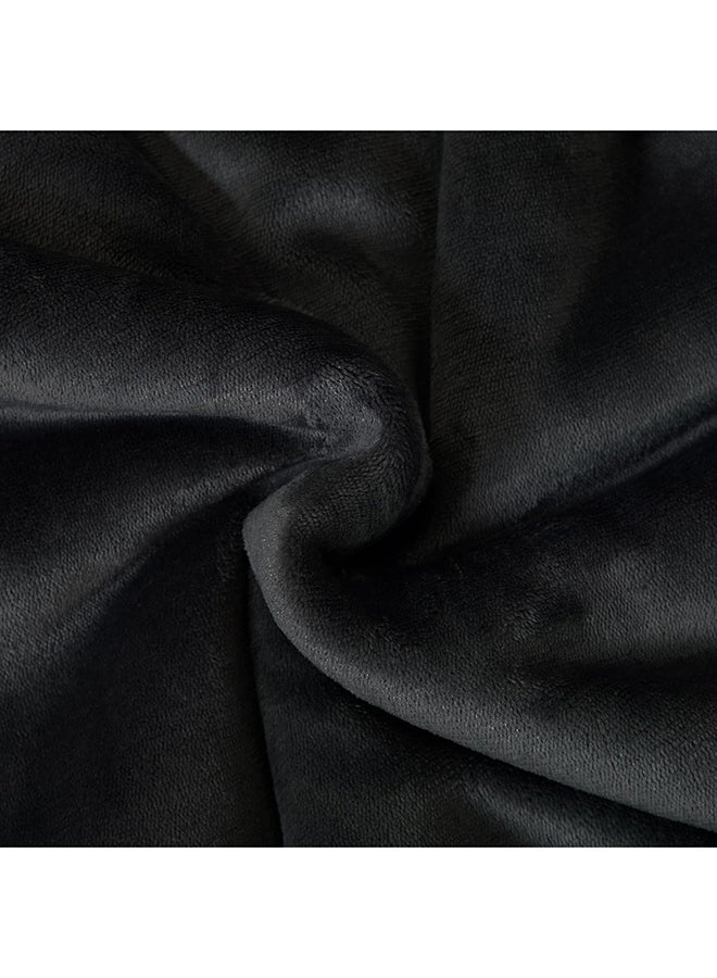 Fabienne Reversible Soft Sherpa Bed Blanket Fleece Dark Grey 220x240cm  - Image 4