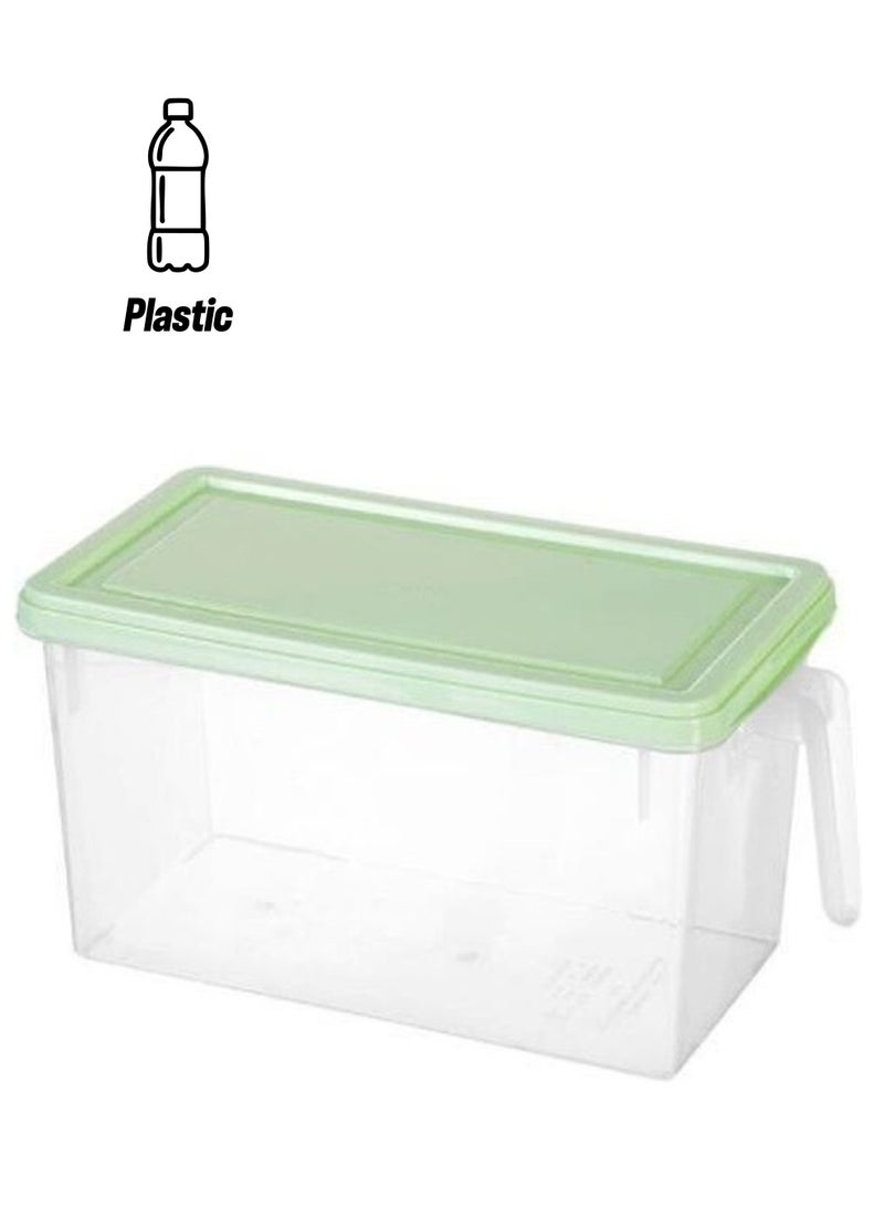 سابو صناديق تخزين الطعام شفافة مع غطاء أخضر 30 x 15 x 15سم - Image 1