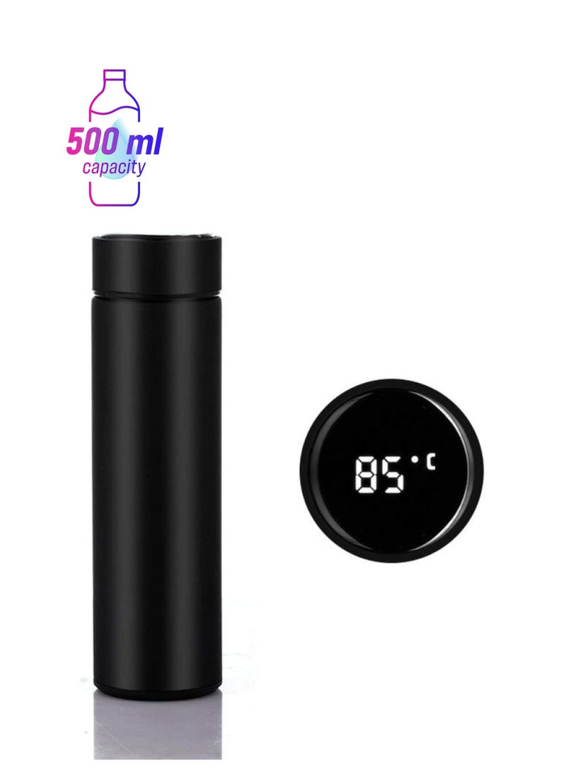 XiuWoo LED Smart Temperature Display Vacuum Thermal Bottle Black - Image 1