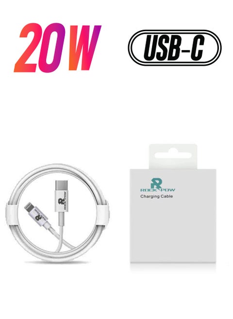 20W Fast Charger USB-C to Lightning Charging Cable (Apple MFi Certified) 2m for iPhone 14 13 13 Pro 12 Pro Max 12 11 X XS XR 8 Plus, AirPods Pro White