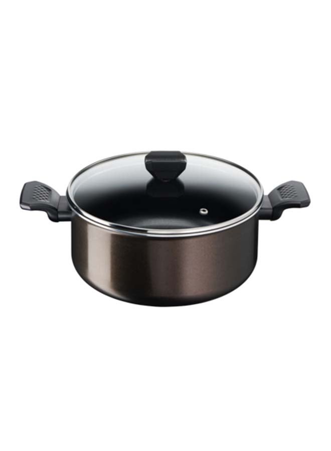 Tefal Aluminium Non Stick G6 Easy Cook N Clean Stewpot With Glass Lid Black 24cm - Image 1