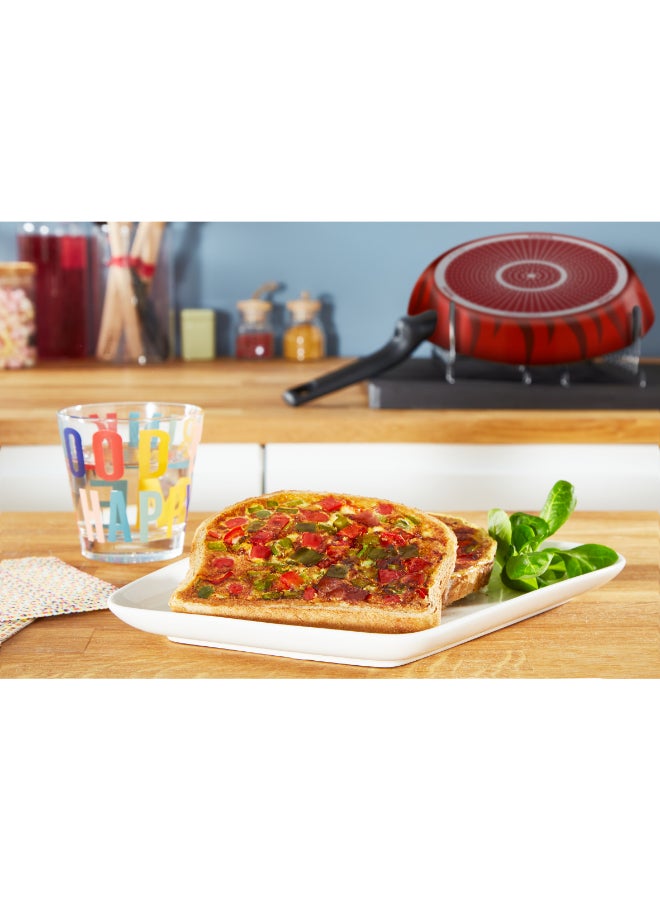 تيفال TEFAL مقلاة | G6 Tempo Flame 20 سم | غير لاصق مع مؤشر Thermo Spot | أحمر | ألومنيوم | ضمان لمدة سنتين | C3040283 أحمر/أسود - Image 5