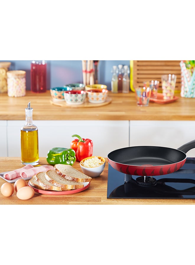 TEFAL Frying Pan | G6 Tempo Flame 30 Cm Frypan | Non-stick with Thermo Spot| Red | Aluminium | 2 Years Warranty | C3040783 Red 30cm