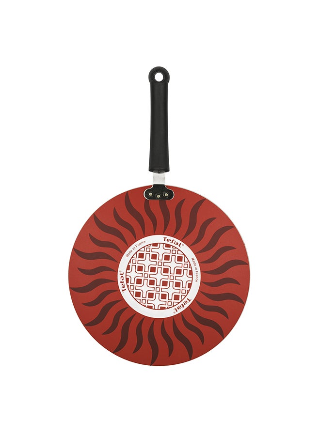 تيفال TEFAL مقلاة | G6 Tempo Flame 36 سم Tawa Pan | غير لاصق مع مؤشر Thermo Spot | أحمر | ألومنيوم | ضمان لمدة سنتين | C3041883 أسود/ أحمر 36 cmسم  - Image 2
