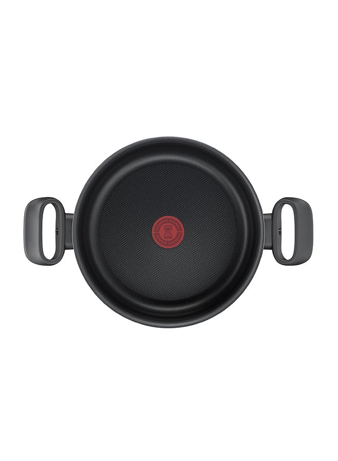 Tefal - TEFAL Cooking Pot | Tempo Flame 22 cm Non Stick Casserole With Lid | Red | Aluminium | 2 Years Warranty | C3044585 Red with flame design 22cm - Image 1