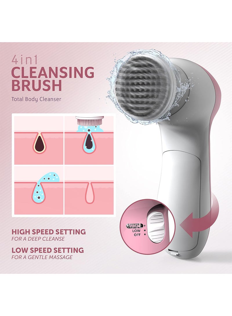 وال فرشاة تنظيف بيور كونفيدنس 4 في 1 وردي - Image 4