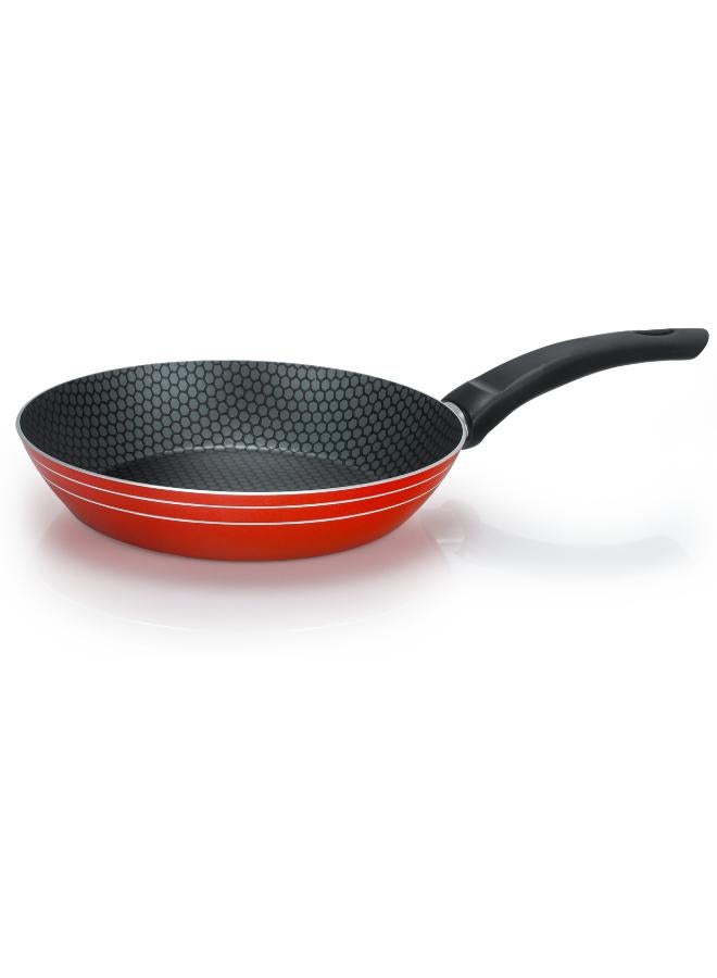 TRUEVAL - Trueval 10 Piece Pot Set Pot Size 16-18-20-26 Frying Pan 20-24 Color Red Red Pot 16-18-20-26 - Frying Pan 20-24cm - Image 1