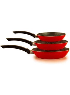 3 -Piece Frying Pan Set Red 18-24-28cm Red 18-24-28cm - pnsku/N50954739A/45/_/1695401898/da5a1824-2c54-4368-a95e-54a714e2478b