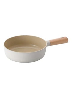 Neoflam FIKA Cast Induction Baby Wok Pan White and Beige 18cm  - Image 1