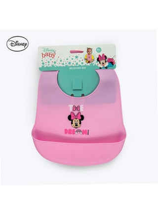 مريلة أطفال من السيليكون مزينة بطبعة ميني ماوس - view 2