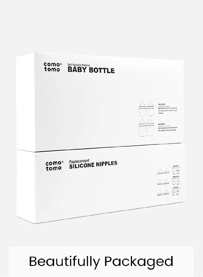 comotomo Baby Feeding Bottle Bundle Pink