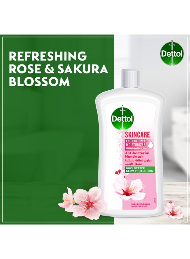 Dettol - Rose And Sakura Blossom Fragrance Handwash 1L Pack of 3 - Image 1
