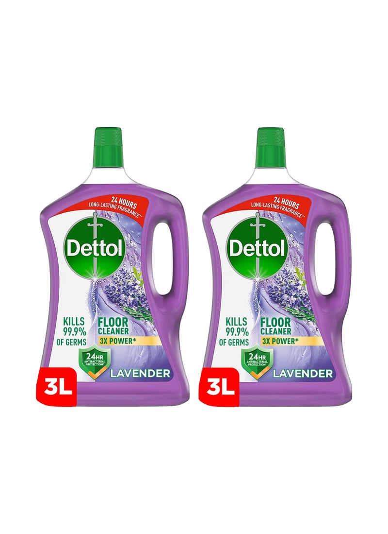 Lavender Antibacterial Power Floor Cleaner Pack Of 2 3Liters