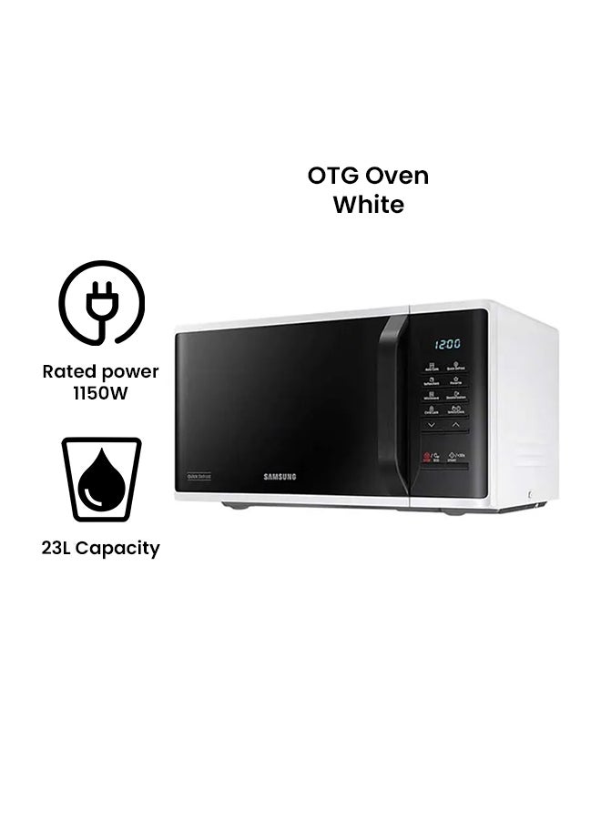 Samsung Solo Microwave Oven With Quick Defrost 23 L 800 W MS23K3513AW White - Image 2