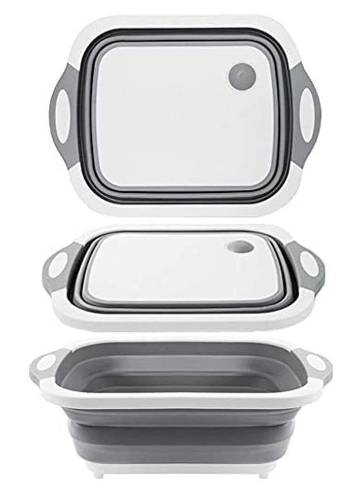 AIWANTO Multifunction Foldable Dishwasher Cutting Board White/Grey 40cm - Image 1