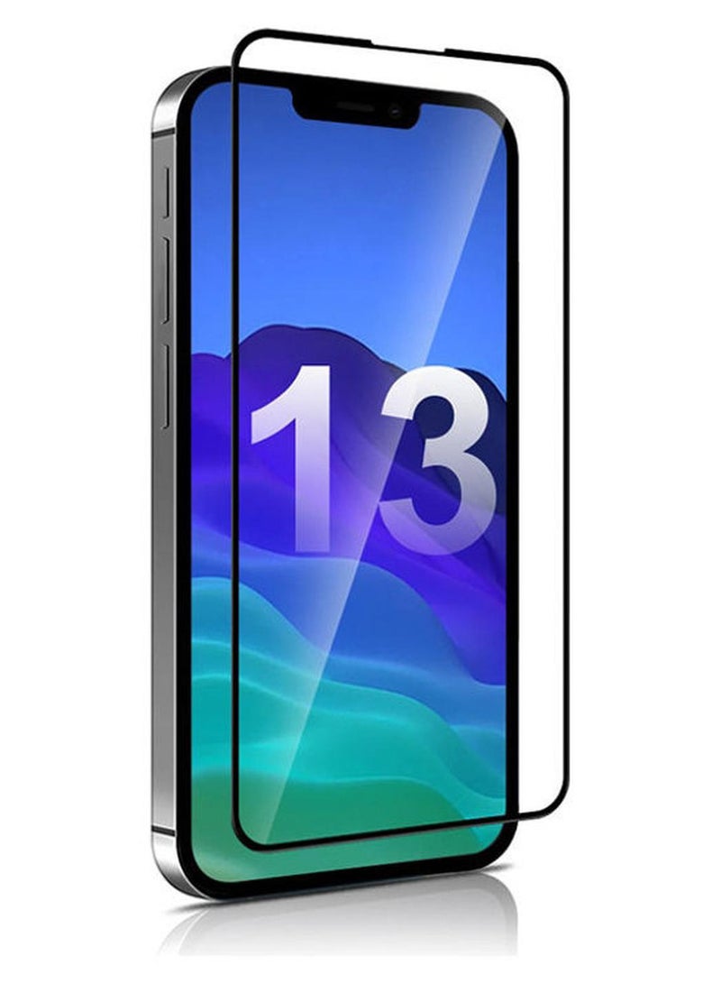 Full Glue Screen Protector Tempered Glass For Apple iPhone 13 Size 6.1 inches Black Edge - Image 1