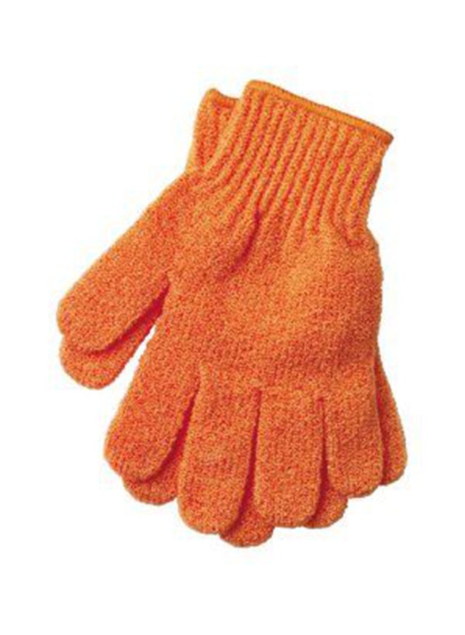THE BODY SHOP Exfoliating Bath Gloves with Loop – Deep Cleansing Body Scrub Gloves for Dead Skin Cell Removal | Use with Soap or Body Wash for Rich Lather | Reusable Burnt Orange - Image 1