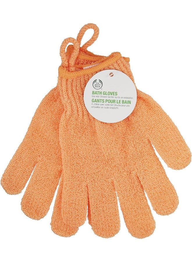THE BODY SHOP Exfoliating Bath Gloves with Loop – Deep Cleansing Body Scrub Gloves for Dead Skin Cell Removal | Use with Soap or Body Wash for Rich Lather | Reusable Burnt Orange - Image 2