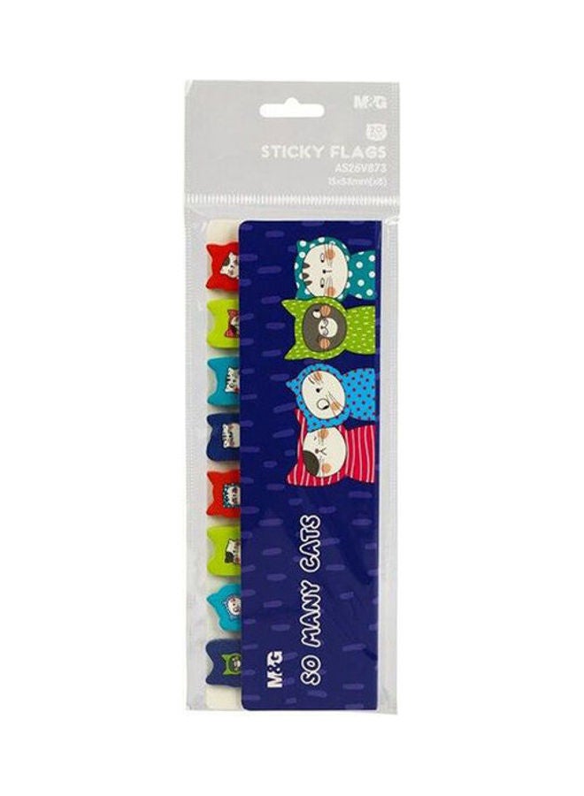 M&G Cats Flags Stickynotes Multicolour