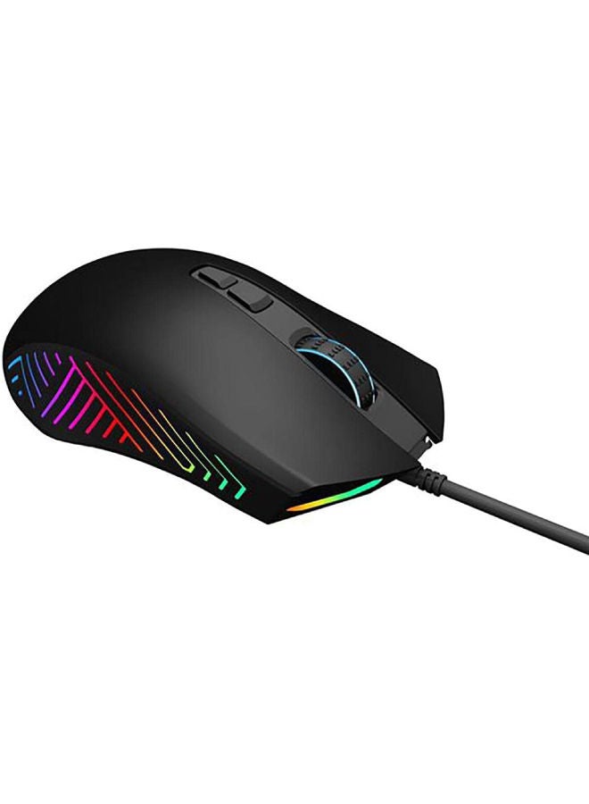 Techno Zone V70 Mouse Multi Gaming Programmable 7 Button 5000 DPI Speed and RGB LED Lights 6600 Fps - Black  - Image 2
