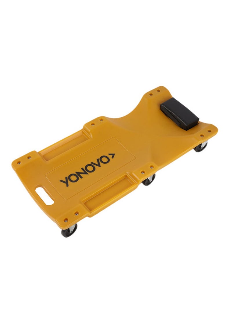 Yonovo Mechanic Plastic Car Creeper -36inch- Lightweight Ergonomic Creeper with Padded Headrest Dual Tool Trays and Noiseless Casters - for Under Car Repairs DIY Auto Maintenance and Garage Work - Image 1