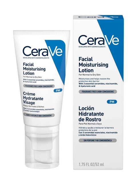 Pm Facial Moisturizing Lotion Night Cream With Hyaluronic Acid And Niacinamide 52ml