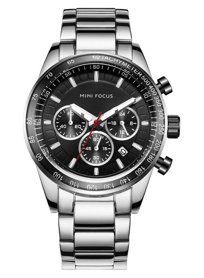ميني فوكاس ساعة يد بعقارب وسوار من الستانلس ستيل طراز MF0187G-01 للرجال - Image 1