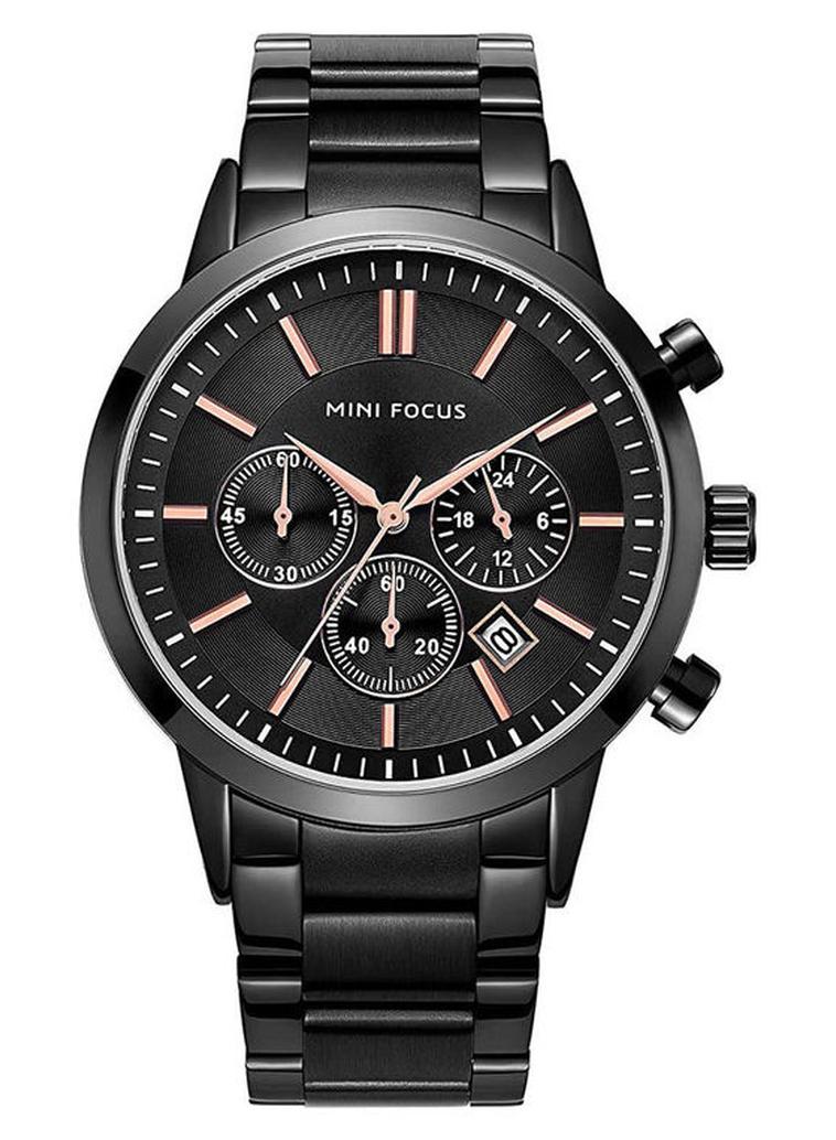 ميني فوكاس ساعة يد بعقارب وسوار من الإستانلس ستيل طراز MF0188G-01 للرجال - Image 1