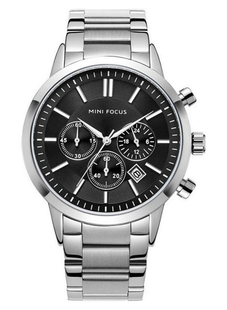ميني فوكاس ساعة يد بعقارب وسوار من الستانلس ستيل طراز MF0188G-03 للرجال - Image 1