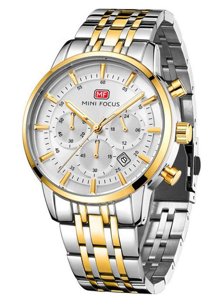 ميني فوكاس ساعة يد بعقارب وسوار من الإستانلس ستيل طراز MF0282G.01 للرجال - Image 1