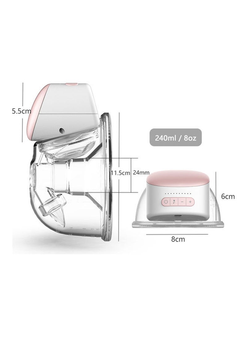 BEBEBAO - BB-P1 Wearable Pump Hands Free Electric Single Portable Wearable Cup 8oz/ 240ml BPA-free 3 Modes 10 Suction Levels Comfort Breastfeeding Milk Collector With 28mm Flange - Image 1