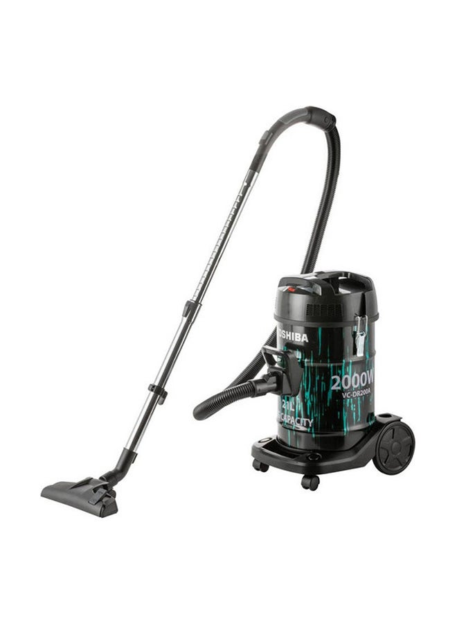 Toshiba Vacuum Cleaner 21 L, Blowing Function, Pull Handle On Dust Tank, Precise & Adjustable Airflow 21 L 2000 W VC-DR200ABF(B) Black/Aqua - Image 1