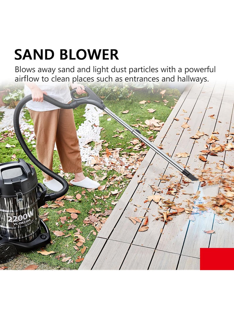 Toshiba - Vacuum Cleaner 22 L, Blowing Function, Pull Handle On Dust Tank, Precise & Adjustable Airflow 22 L 2200 W VC-DR220ABF(G) Black/Grey - Image 1