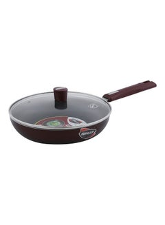 NIRLEP Selec+ Series 24cm Non Stick Fry Pan with Lid Maroon 24cmcm  - Image 1