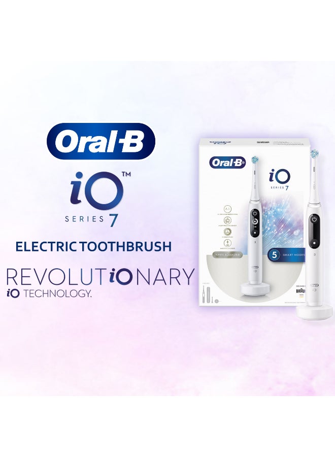 Oral-B iO Series 7 Rechargeable Electric Toothbrush Set, Removes 100% More Plaque in 1 Week, with Personalized Brushing Modes, Smart Pressure Sensor, 1 Set White - Image 3