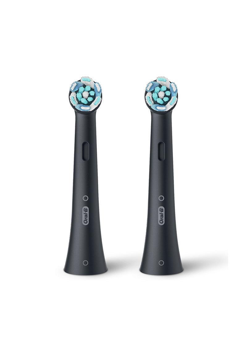 Oral-B iO Ultimate Clean Rechargeable Electric Toothbrush Replacement Heads, with Personalized Brushing Modes, Black, Pack of 2 Black - Image 3