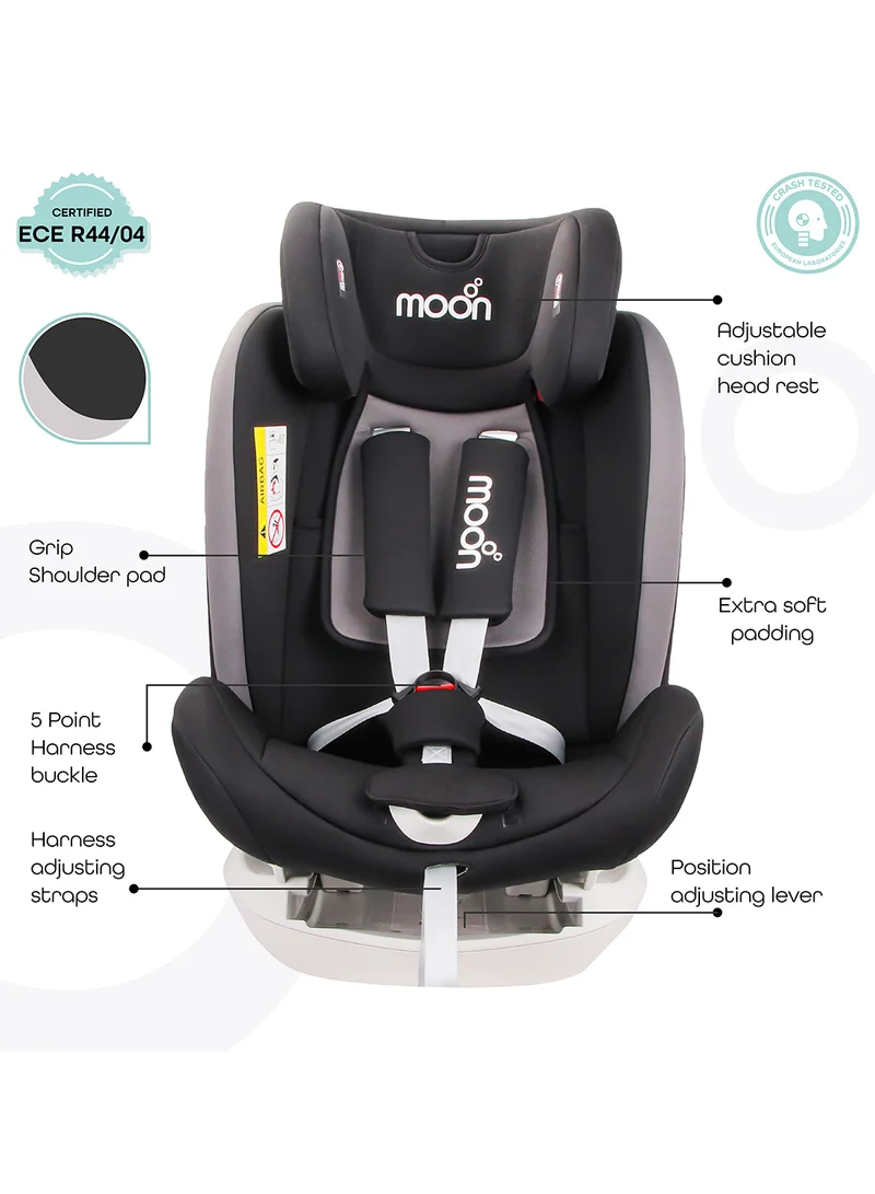 مون Melhor Booster Car Seat – Group 0/1/2/3 ISOFIX Convertible Seat for Kids, Infants And Toddlers (0M–11 Years, Up to 36kg) – Black