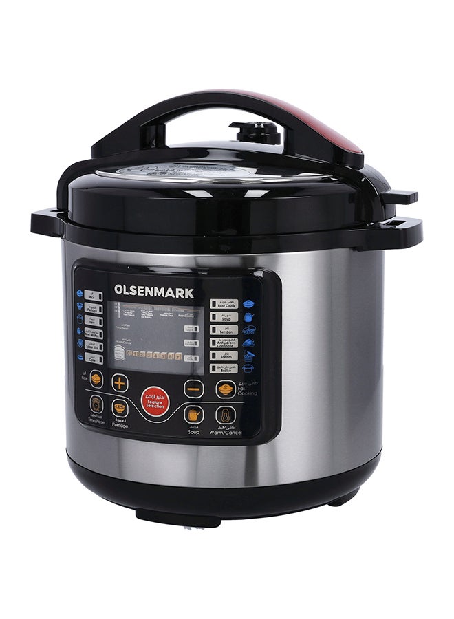 Olsenmark Electric Digital Pressure Cooker steamer OMMC2436, 6L capacity with 1000W Power, Multi-Function Cooking, Digital Timer Control, Non-Stick Inner Pot, Stainless Steel Body, One Touch Cooking, 24-Hours keep Warm 6 L 1000 W OMMC2436 Multicolour - Image 3