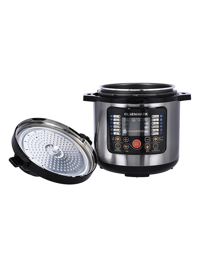 Olsenmark Electric Digital Pressure Cooker steamer OMMC2436, 6L capacity with 1000W Power, Multi-Function Cooking, Digital Timer Control, Non-Stick Inner Pot, Stainless Steel Body, One Touch Cooking, 24-Hours keep Warm 6 L 1000 W OMMC2436 Multicolour - Image 2