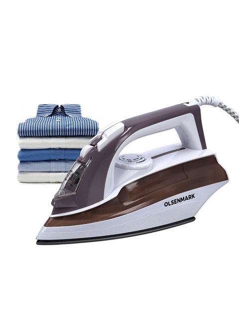 Steam Iron, Dry/Steam Adjustable Steam, Non Stick Coating Soleplate, 100ml Water Tank, Light Weight 100 ml 1600 W OMSI1828 Multicolour