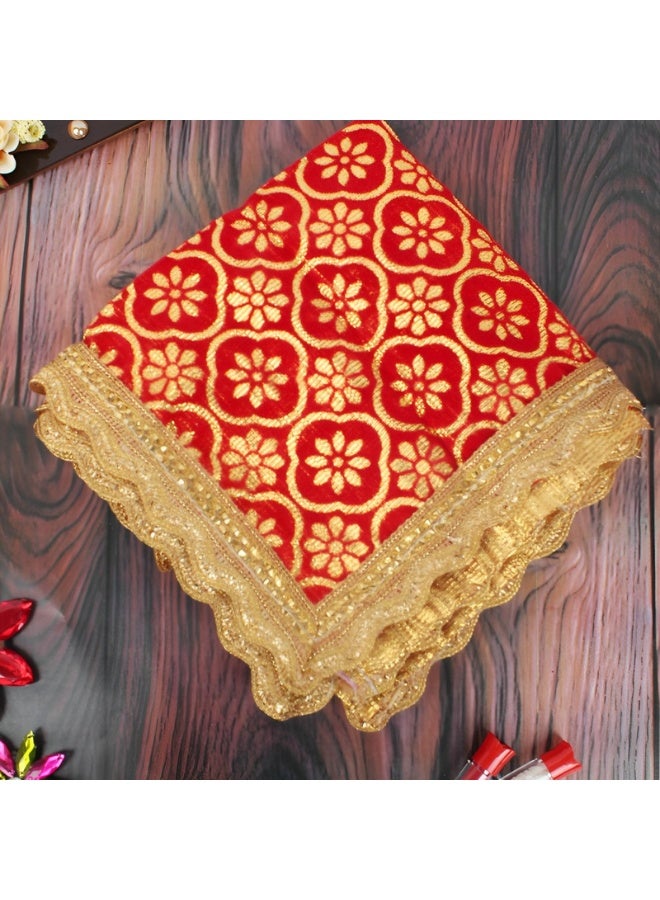 Madhoor Chunri Red 18x18 inches  - Image 2