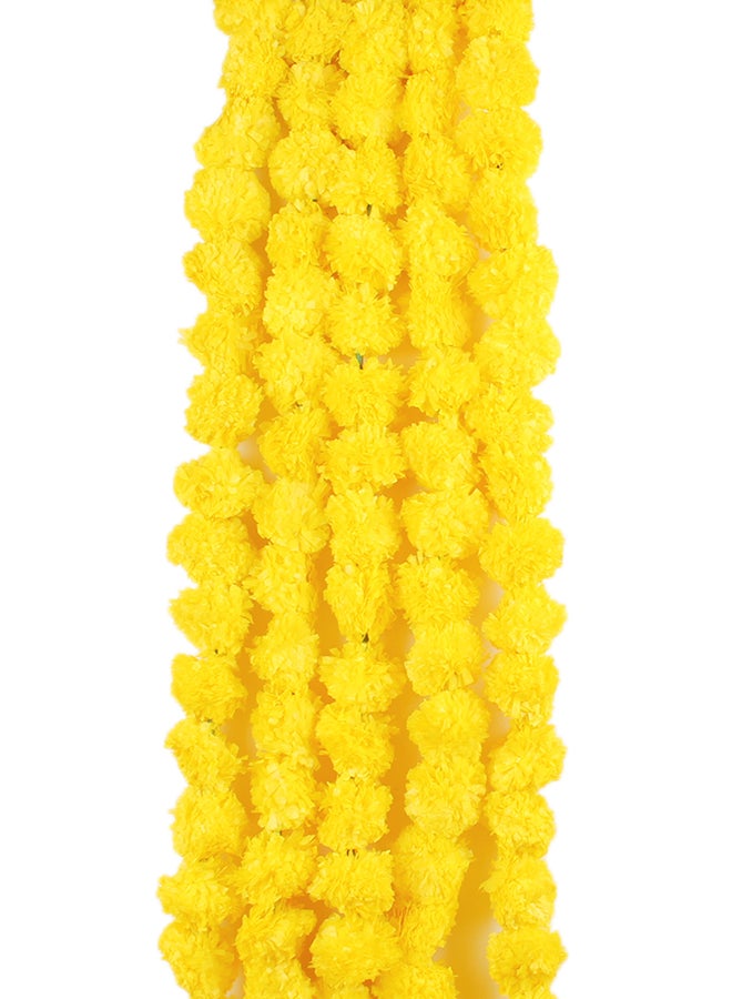 Madhoor 5-Piece Pompom Latkan Set Yellow 50inch  - Image 1