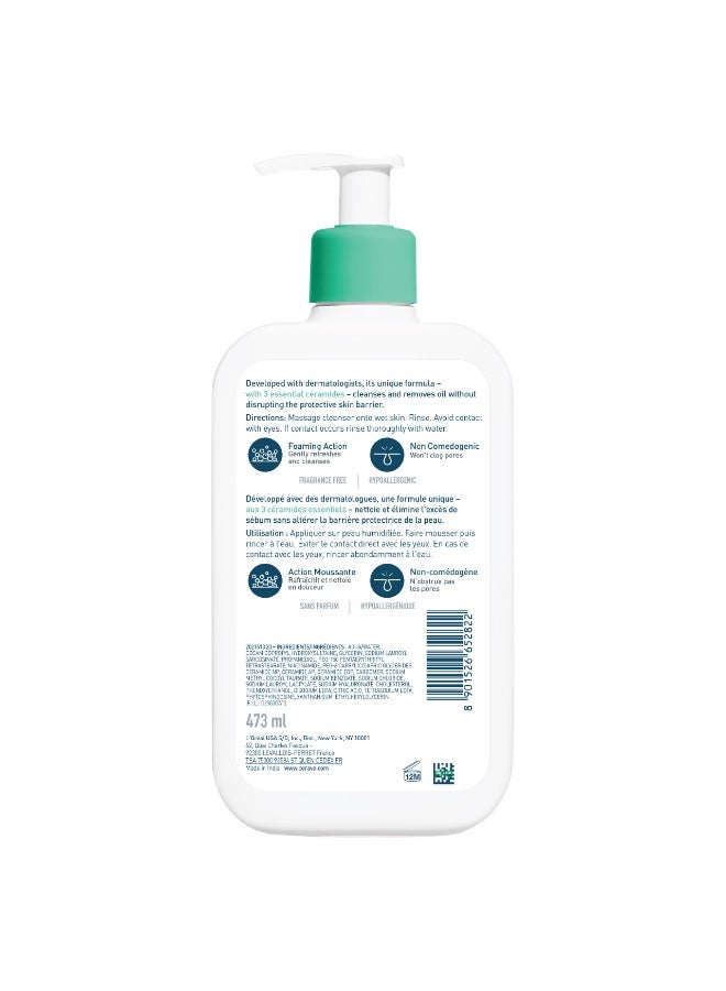 CeraVe Foaming Cleanser For Normal To Oily Skin With Hyaluronic Acid multicolour 473ml - Image 2